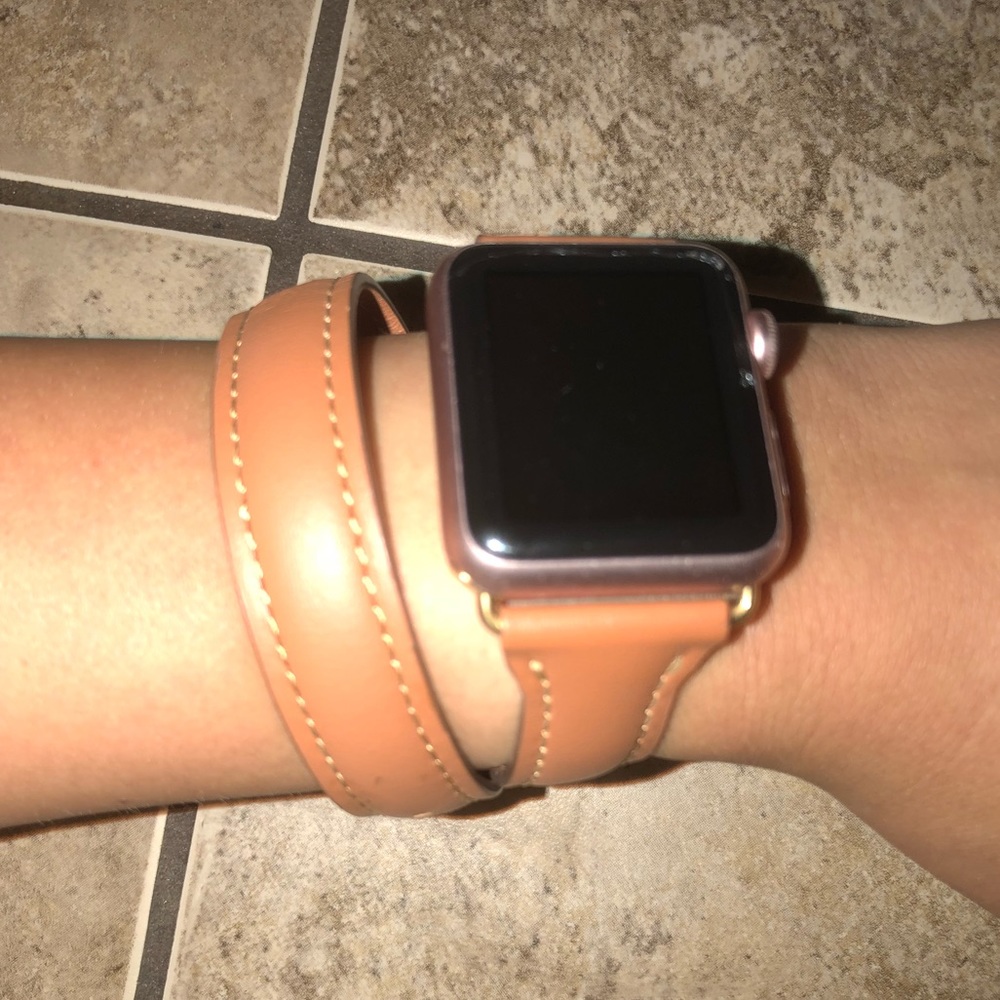 Leather apple watch band